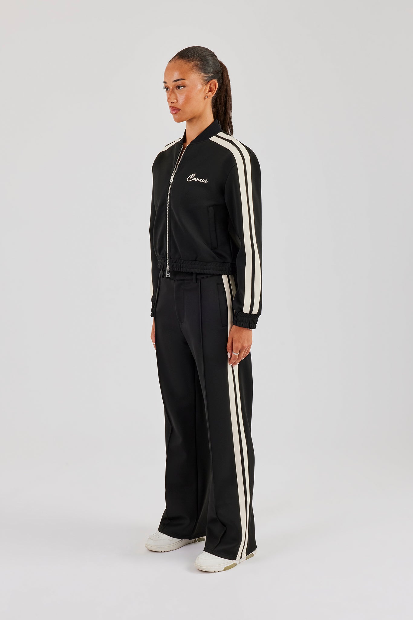 Taping Bomber Jacket & Tailored Trousers - Black